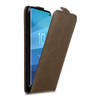 Cadorabo Hoesje geschikt voor Samsung Galaxy S10 4G in KOFFIE BRUIN - Beschermhoes Flip Case Cover magnetische sluiting