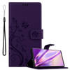 Cadorabo Hoesje geschikt voor Samsung Galaxy NOTE 10 in BLOEMEN DONKER PAARS - Beschermhoes Case Cover Bloemen