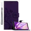 Cadorabo Hoesje geschikt voor Samsung Galaxy NOTE 8 in BLOEMEN DONKER PAARS - Beschermhoes Case Cover Bloemen