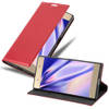 Cadorabo Hoesje geschikt voor Sony Xperia XA1 PLUS in APPEL ROOD - Beschermhoes Case magnetische sluiting Cover