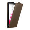 Cadorabo Hoesje geschikt voor LG G3 in KOFFIE BRUIN - Beschermhoes Flip Case Cover magnetische sluiting