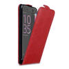 Cadorabo Hoesje geschikt voor Sony Xperia XA in APPEL ROOD - Beschermhoes Flip Case Cover magnetische sluiting