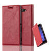Cadorabo Hoesje geschikt voor Sony Xperia M2 / M2 AQUA in APPEL ROOD - Beschermhoes Case magnetische sluiting Cover