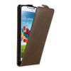 Cadorabo Hoesje geschikt voor Samsung Galaxy S4 in KOFFIE BRUIN - Beschermhoes Flip Case Cover magnetische sluiting