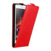 Cadorabo Hoesje geschikt voor Sony Xperia SP in APPEL ROOD - Beschermhoes Flip Case Cover magnetische sluiting
