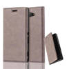 Cadorabo Hoesje geschikt voor Sony Xperia M2 / M2 AQUA in KOFFIE BRUIN - Beschermhoes Case magnetische sluiting Cover