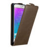 Cadorabo Hoesje geschikt voor Samsung Galaxy NOTE EDGE in KOFFIE BRUIN - Beschermhoes Flip Case Cover magnetische