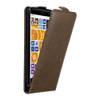 Cadorabo Hoesje geschikt voor Nokia Lumia 830 in KOFFIE BRUIN - Beschermhoes Flip Case Cover magnetische sluiting