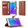 Cadorabo Hoesje geschikt voor Samsung Galaxy NOTE 5 in CHOCOLADE BRUIN - Beschermhoes Cover magnetische sluiting Case