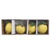 Decoris tafelkleedgewichten - 4x - citroen - kunststeen - geel - Tafelkleedgewichten
