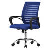 Ergonomische bureaustoel met armleuningen Mesh stof blauw met wielen ML design