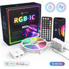 Lideka - LED Strip 10m (2x5m) RGB + IC - Afstandsbediening - Gaming Lichtstrip met App - 300 LEDs - Zelfklevend Licht