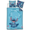 Disney Lilo & Stitch Dekbedovertrek Blue Wonder - Eenpersoons - 140 x 200 cm - Katoen Flanel