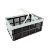 Compact Vouwkrat - 40L Opslagruimte - Groen/Zwart - Met Twee Handvatten - Afmetingen: 50x34x24cm