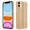 Cadorabo Hoesje geschikt voor Apple iPhone 11 in Brushed Goud - Beschermhoes Case Cover TPU silicone