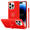 Cadorabo Hoesje geschikt voor Apple iPhone 14 PRO in LIQUID ROOD - Beschermhoes van TPU silicone Case Cover met ring