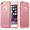 Cadorabo Hoesje geschikt voor Apple iPhone 6 / 6S in STAR STOF ROZE - TPU Silicone Case Cover beschermhoes Glitter