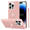 Cadorabo Hoesje geschikt voor Apple iPhone 14 PRO in LIQUID ROZE - Beschermhoes van TPU silicone Case Cover met ring