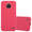 Cadorabo Hoesje geschikt voor Motorola MOTO E4 in CANDY ROOD - Beschermhoes TPU silicone Case Cover