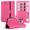 Cadorabo Hoesje geschikt voor Apple iPhone 14 PRO MAX in KERSEN ROZE - Beschermhoes Cover magnetische sluiting Case