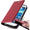 Cadorabo Hoesje geschikt voor Samsung Galaxy S4 MINI in APPEL ROOD - Beschermhoes Case magnetische sluiting Cover