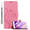 Cadorabo Hoesje geschikt voor Huawei P8 LITE 2015 in BLOEMEN ROZE - Beschermhoes Case Cover Bloemen magnetische sluiting