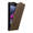 Cadorabo Hoesje geschikt voor Sony Xperia Z1 in KOFFIE BRUIN - Beschermhoes Flip Case Cover magnetische sluiting