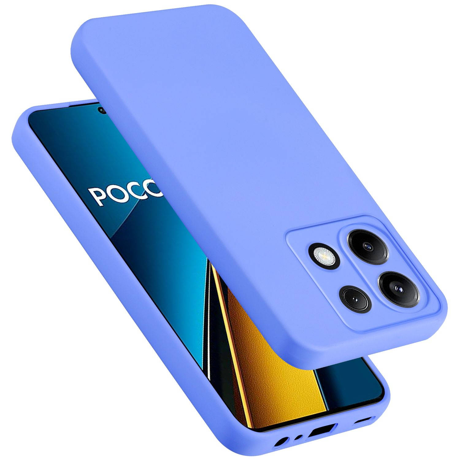 Cadorabo Hoesje geschikt voor Xiaomi Poco X6 Case in LIQUID LICHT PAARS - Beschermhoes TPU silicone Cover