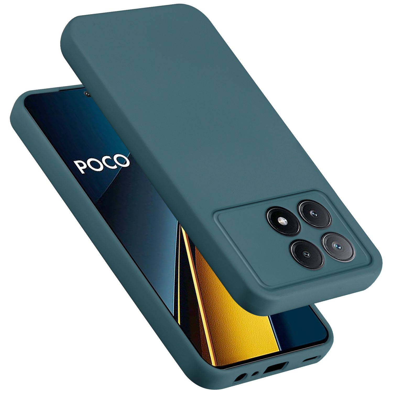 Cadorabo Hoesje geschikt voor Xiaomi Poco X6 Pro Case in LIQUID GROEN - Beschermhoes TPU silicone Cover