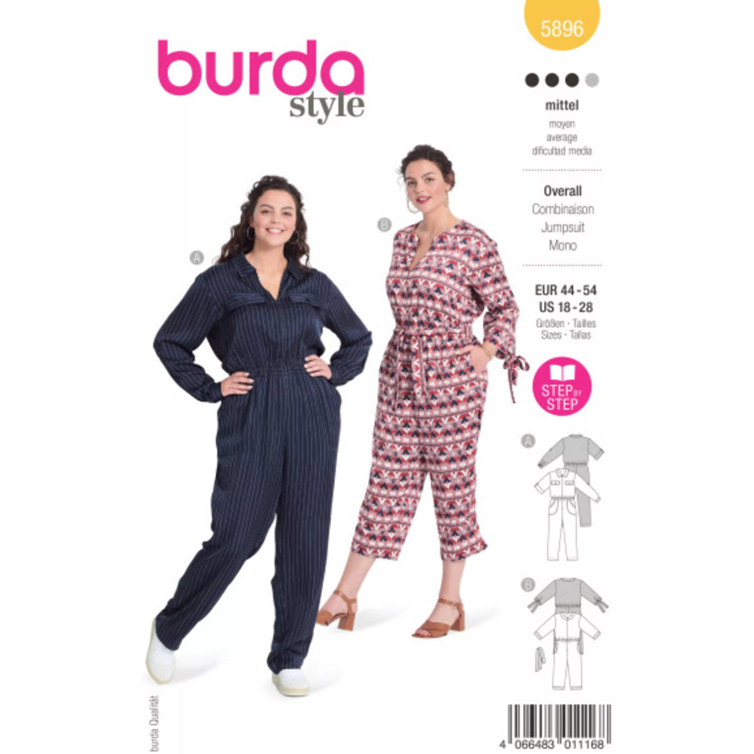 Burda 5896 Jumpsuit maat 44-54