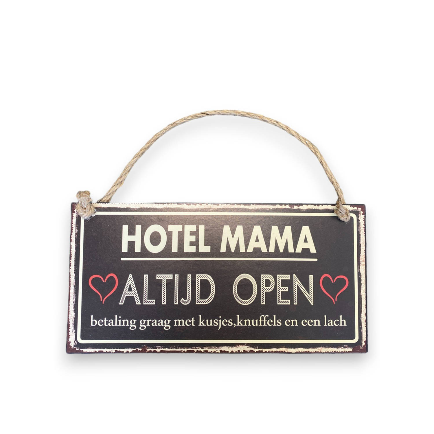 Metalen Wandbord "Hotel Mama"