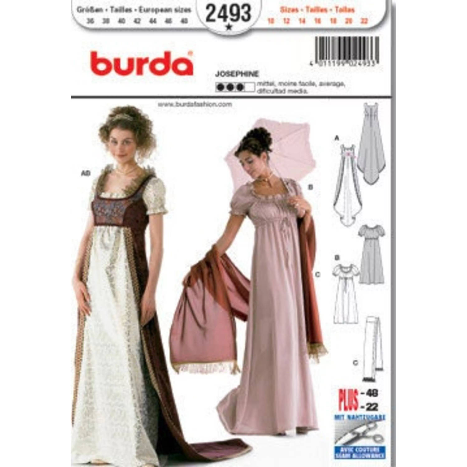 Burda Naaipatroon 2493 - Josephine