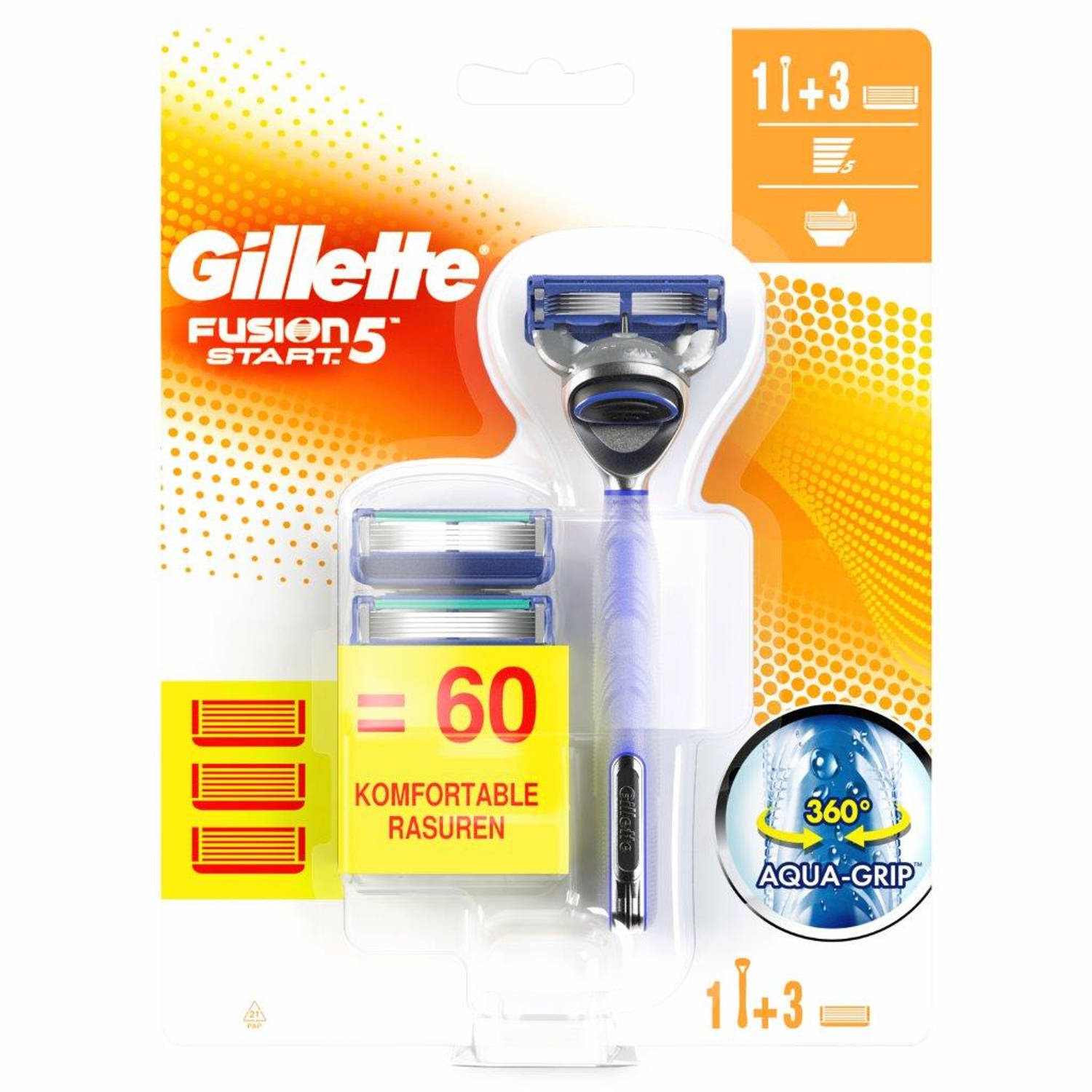 Gillette Fusion Start Scheermes + 3 navulmesjes