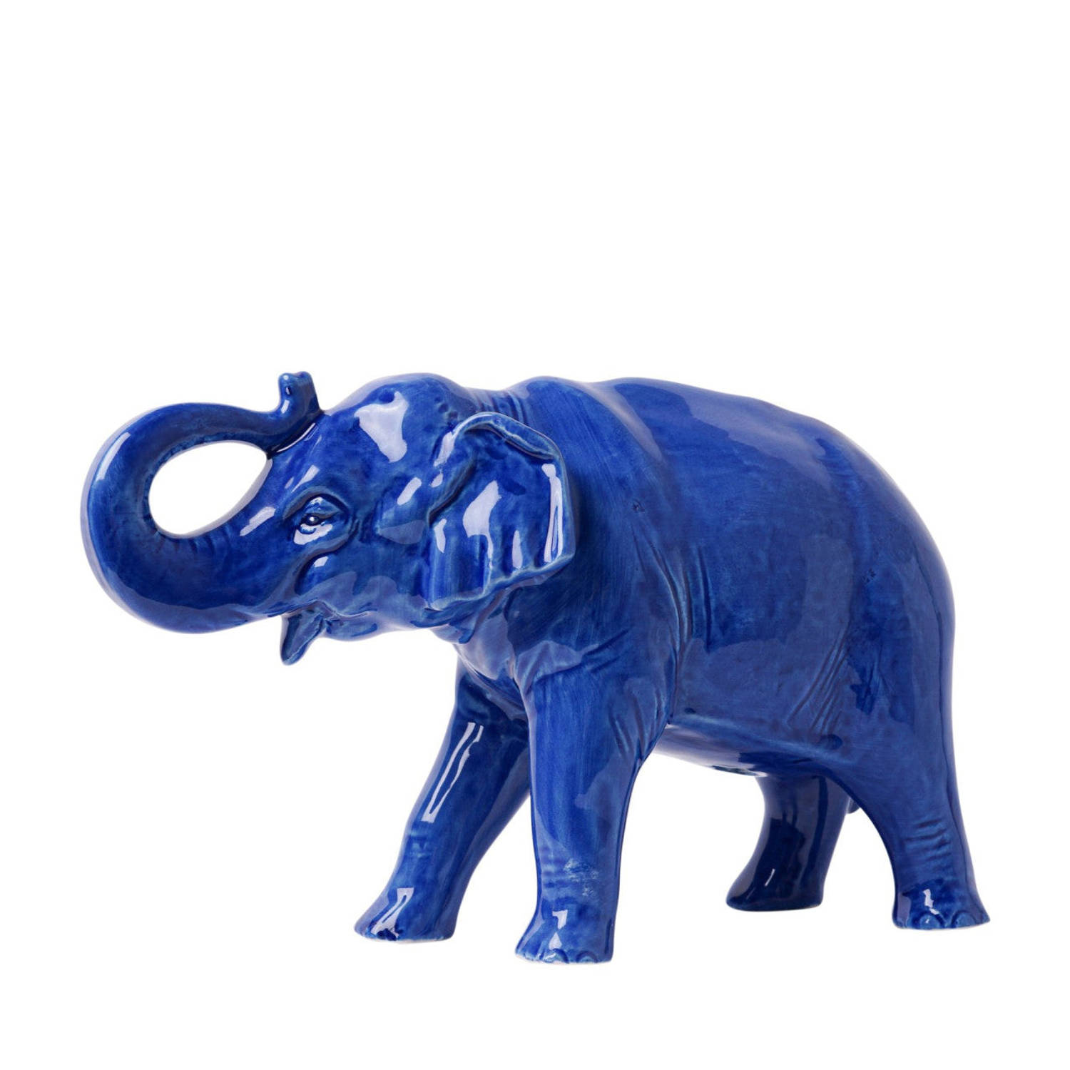 Heinen Delfts Blauw Decoratief figuur &apos;Olifant&apos;
