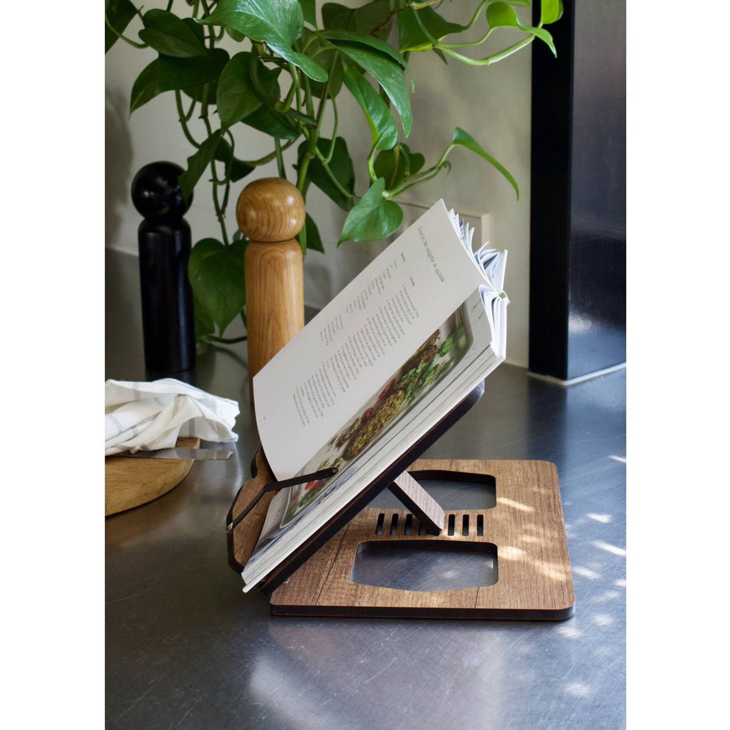 Kitchen Trend boeken standaard - bruin - MDF - 36 cm