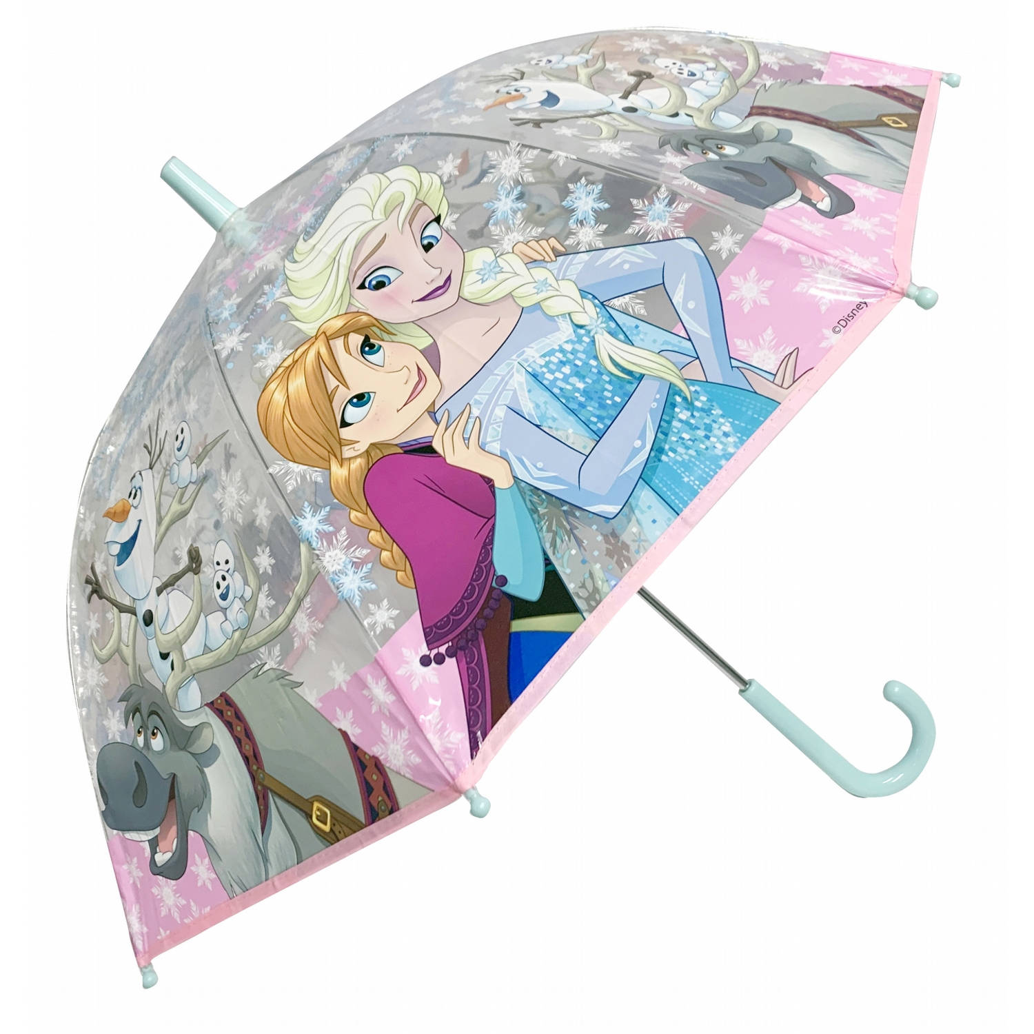 Frozen meisjes paraplu transparant 38 cm