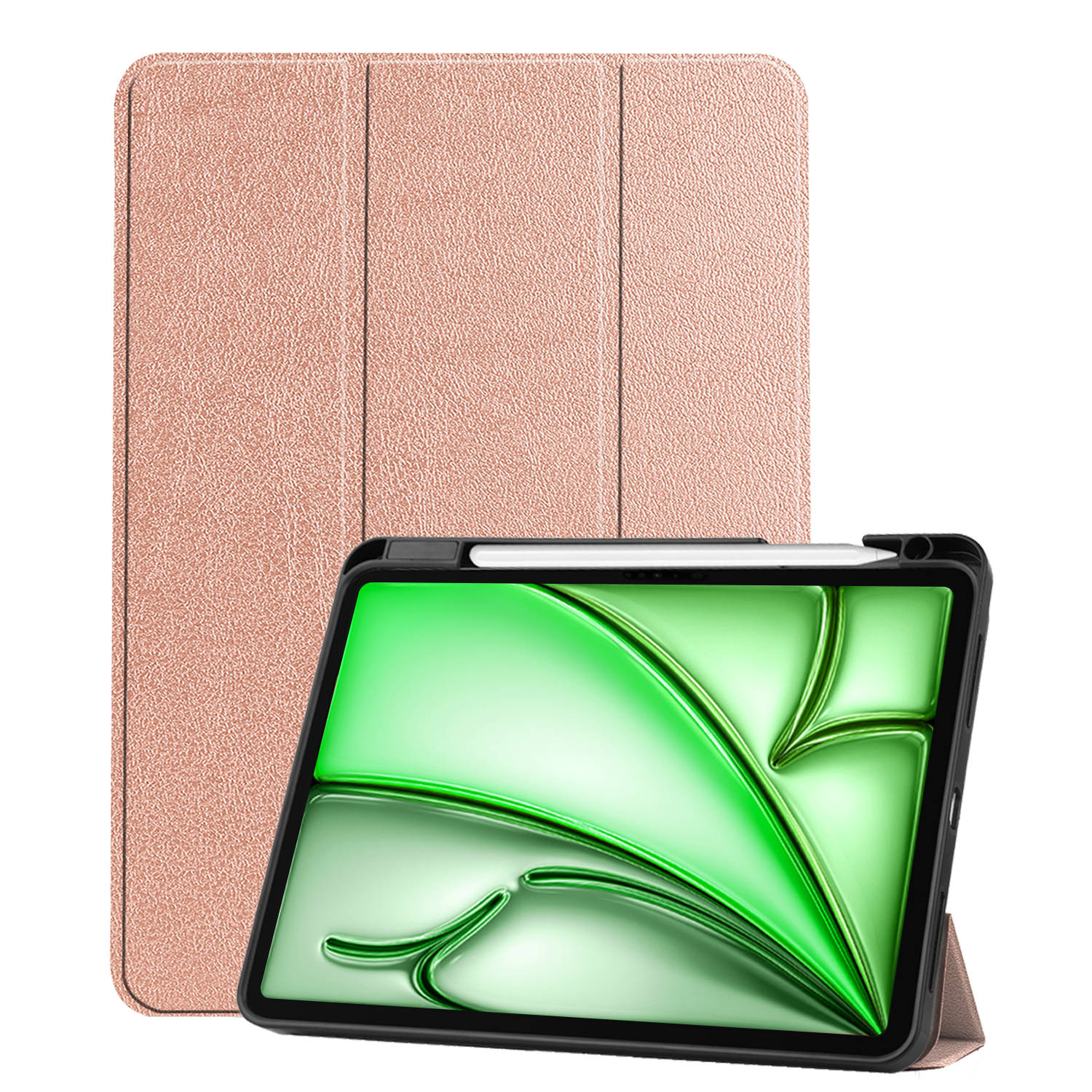 Hoesje Geschikt voor iPad Air 6 (13 inch) Hoes Case Tablet Hoesje Tri-fold Met Uitsparing Geschikt voor Apple Pencil - Hoes Geschikt voor iPad Air 2024 (13 inch) Hoesje Hard Cover