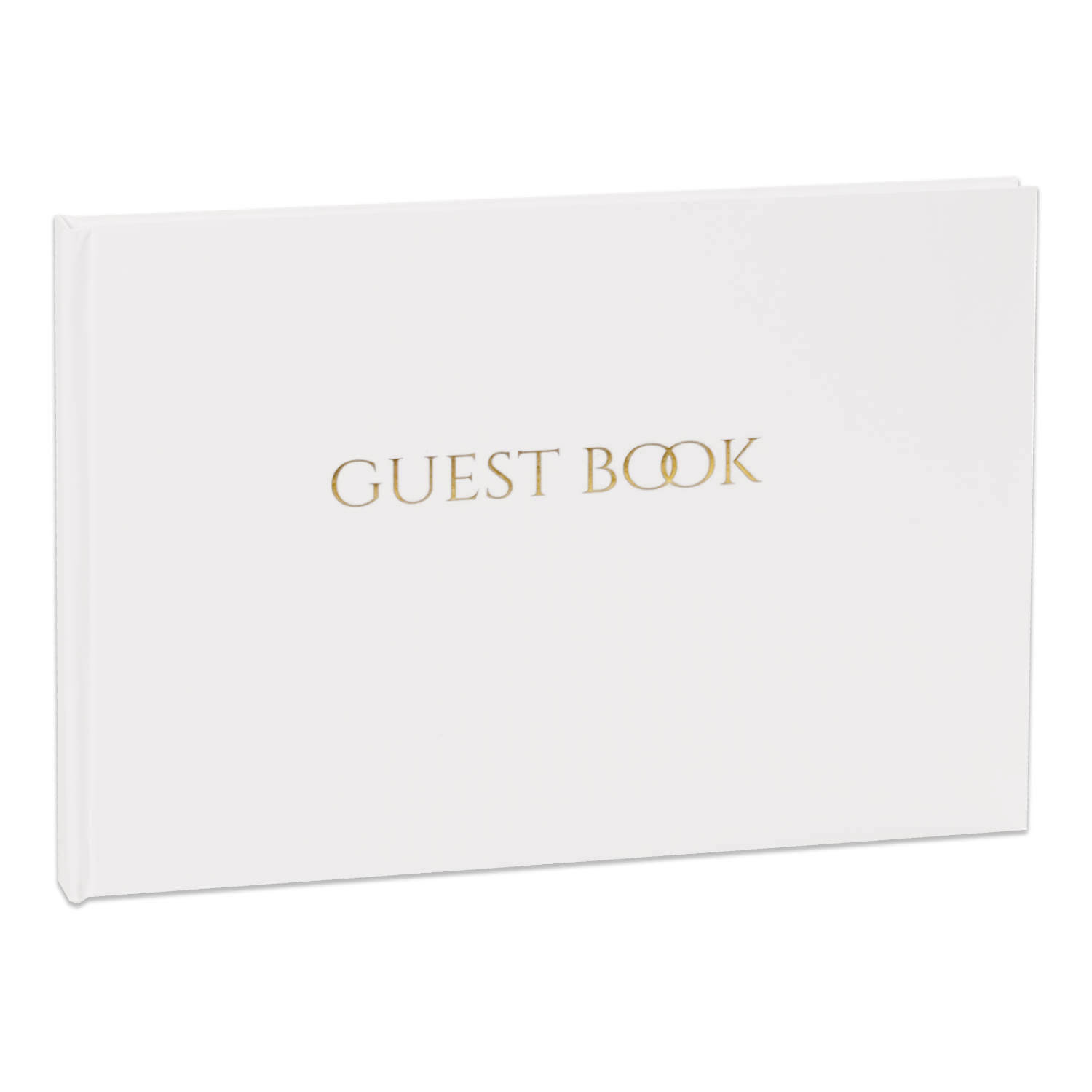 SecaDesign Gastenboek - GUEST BOOK - A4 formaat - wit / goud - receptieboek huwelijk