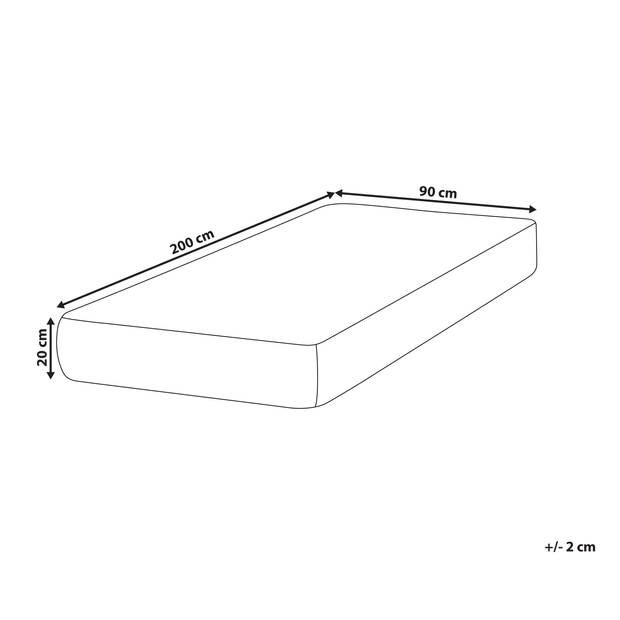 Beliani CUSHY - Matras-Wit-Pocketveren