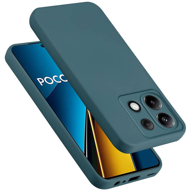 Cadorabo Hoesje geschikt voor Xiaomi Poco X6 Case in LIQUID GROEN - Beschermhoes TPU silicone Cover