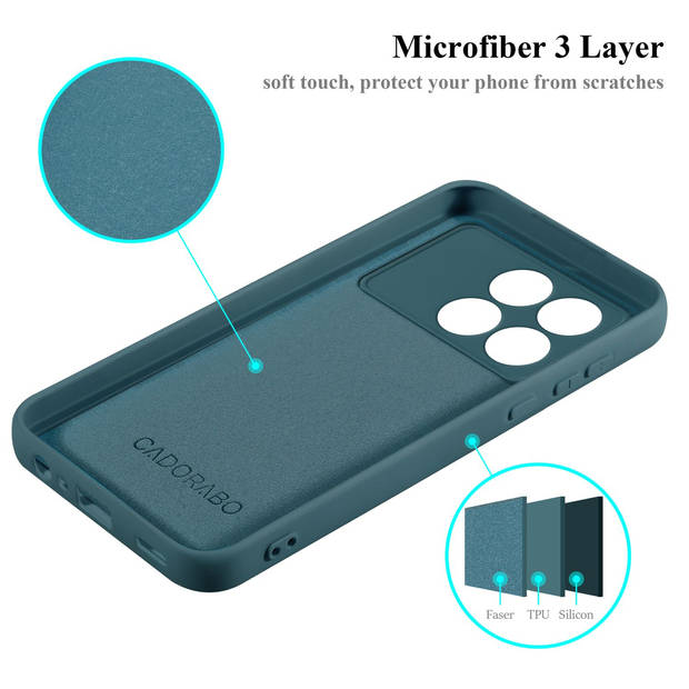 Cadorabo Hoesje geschikt voor Xiaomi Poco X6 Pro Case in LIQUID GROEN - Beschermhoes TPU silicone Cover