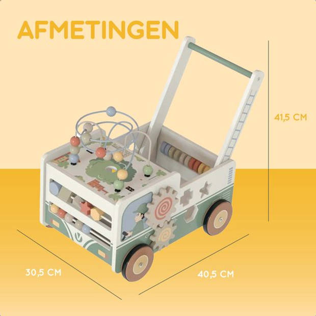 Bellettini® Veicolo Loopwagen - Speelgoed 1 jaar - Baby Walker- Green