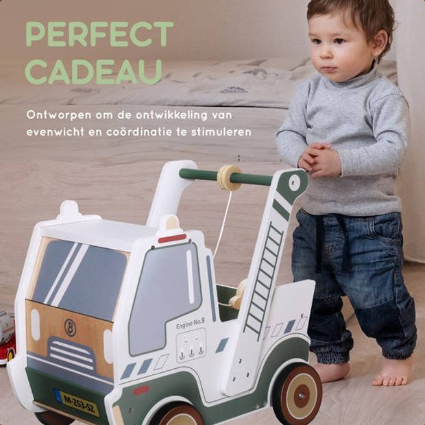 Bellettini® Camion Loopwagen - Speelgoed 1 jaar - Baby Walker- Green