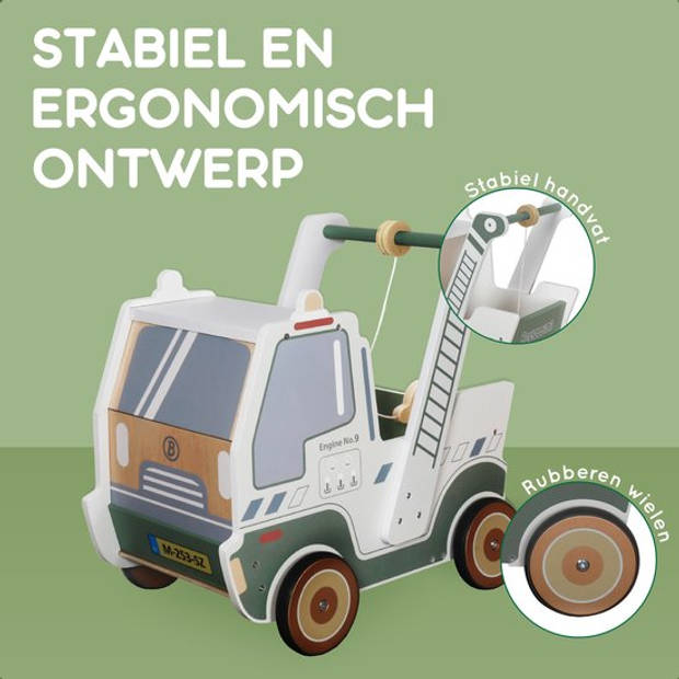 Bellettini® Camion Loopwagen - Speelgoed 1 jaar - Baby Walker- Green