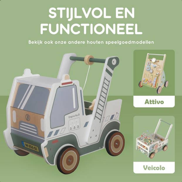 Bellettini® Camion Loopwagen - Speelgoed 1 jaar - Baby Walker- Green