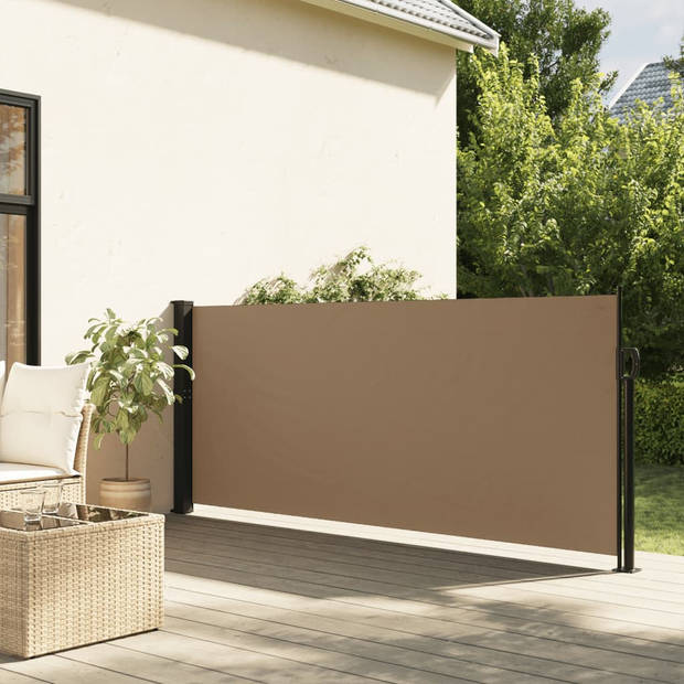 vidaXL Windscherm uittrekbaar 140x300 cm taupe