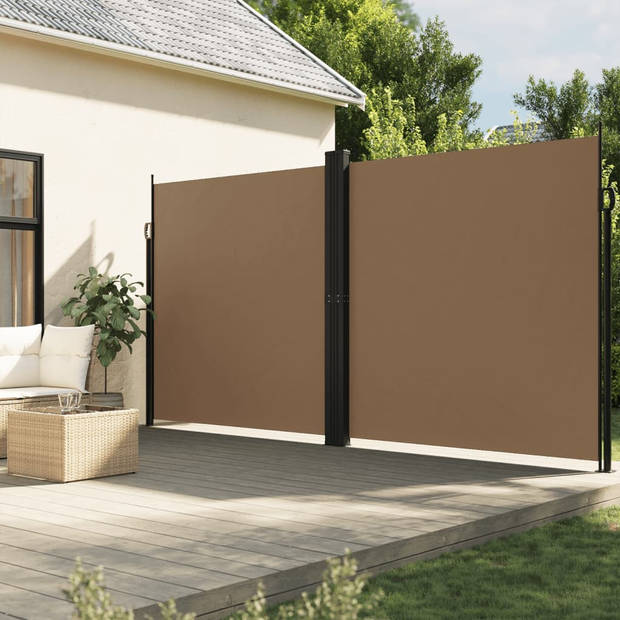 vidaXL Windscherm uittrekbaar 220x1200 cm taupe