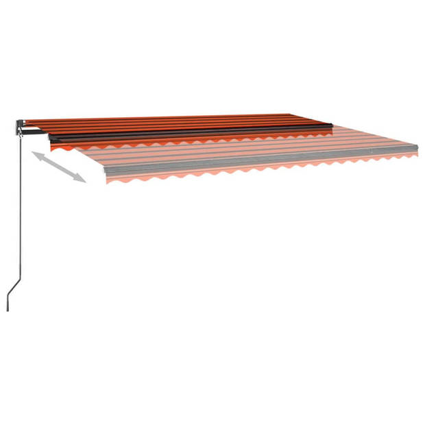 vidaXL Luifel vrijstaand automatisch 500x300 cm oranje en bruin