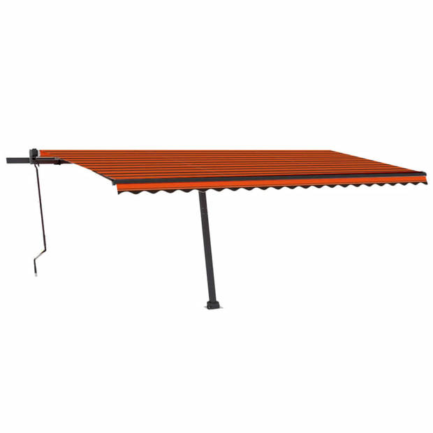 vidaXL Luifel vrijstaand automatisch 500x300 cm oranje en bruin