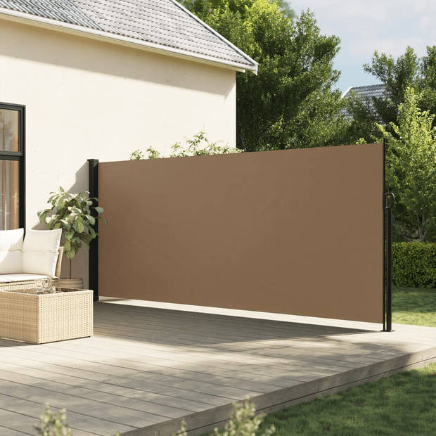 vidaXL Windscherm uittrekbaar 180x500 cm taupe